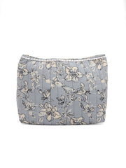Floral Printed Quilted Pouch - SanskrutiHomes 