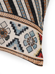 Velvet Multi Colour Geometric Cushion Covers - SanskrutiHomes 