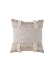 Cotton Cream Colour Self Design Cushion Covers - SanskrutiHomes 