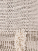Cotton Cream Colour Self Design Cushion Covers - SanskrutiHomes 