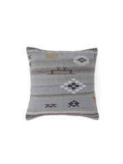 Jute Cotton Grey Colour Geometric Cushion Covers - SanskrutiHomes 