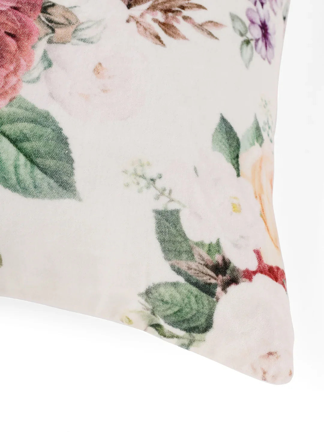 Velvet Multi Colour Floral Cushion Covers - SanskrutiHomes 