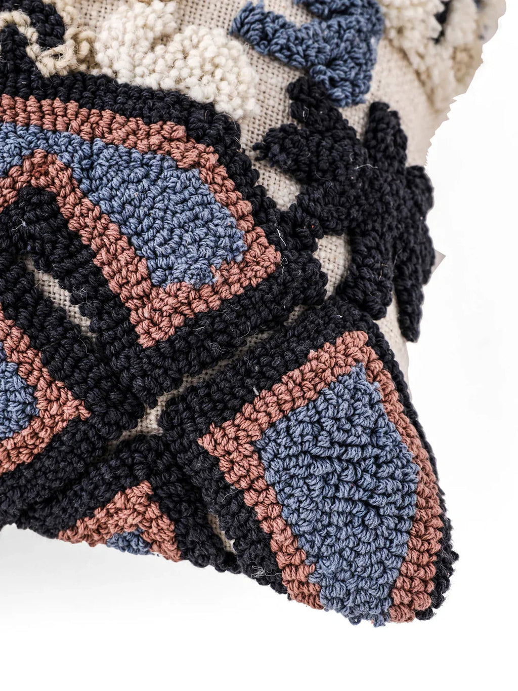 Cotton Blue Colour Embroidered Cushion Covers - SanskrutiHomes 