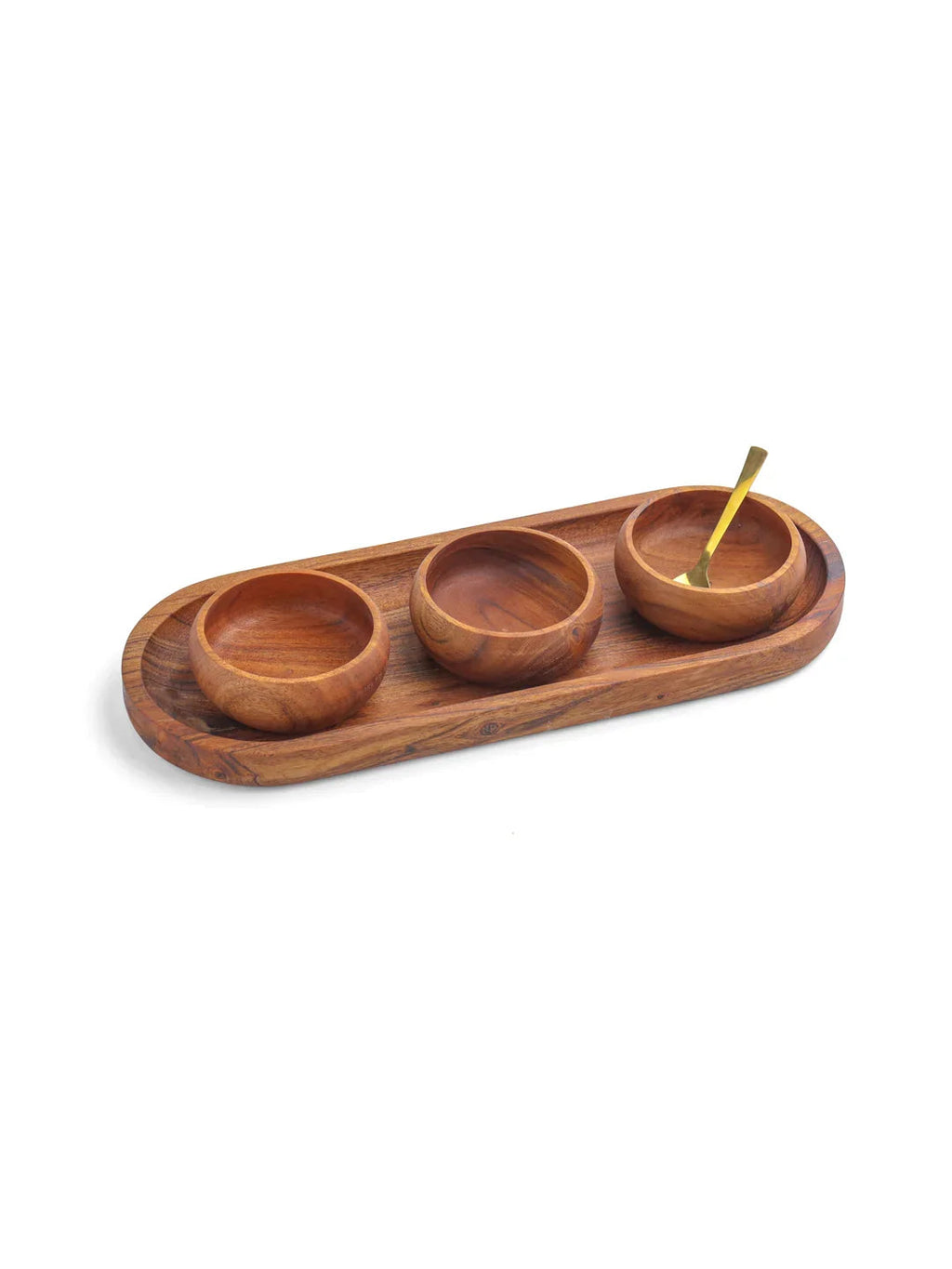 PLATTER WITH CURVED BOWLS - SanskrutiHomes 