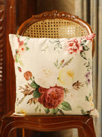 Velvet Multi Colour Floral Cushion Covers - SanskrutiHomes 