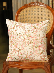 Velvet Pink Colour Floral Cushion Covers - SanskrutiHomes 