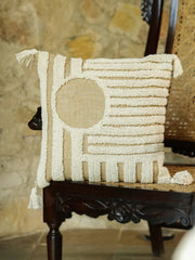 Cotton Off White Colour Embroidered Cushion Covers - SanskrutiHomes 