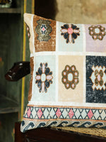 Velvet Multi Colour Geometric Cushion Covers - SanskrutiHomes 