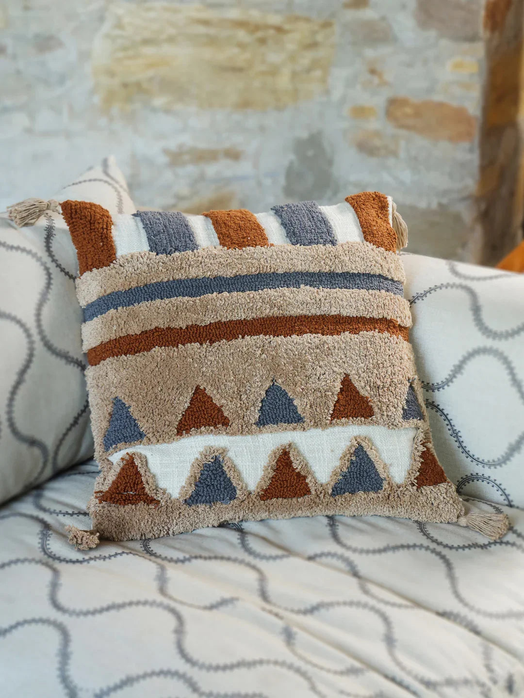 Cotton Multi Colour Embroidered Cushion Covers - SanskrutiHomes 