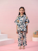 Floral Printed Cotton Kids Night Suits - SanskrutiHomes 