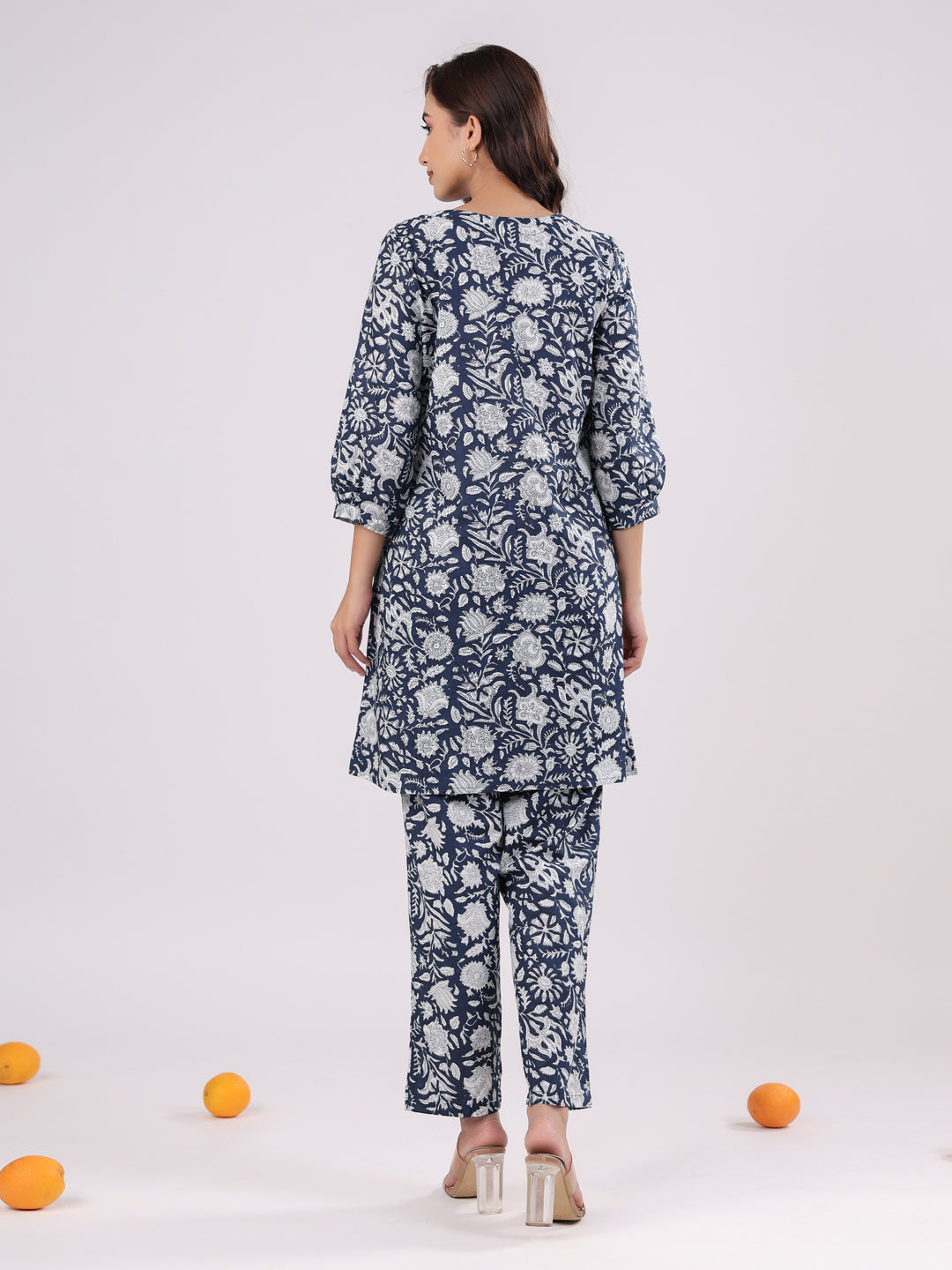 Floral Printed Cotton Night Suit for Kids - SanskrutiHomes 