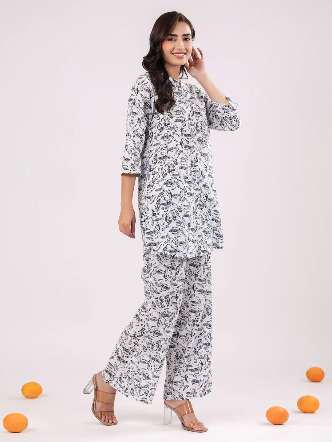 Cotton Printed Night Suit Set for Women - SanskrutiHomes 