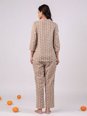 Animal Print Cotton Night Suit Set