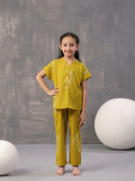 Sparrow Bird Printed Cotton Kids Night Suit - SanskrutiHomes 