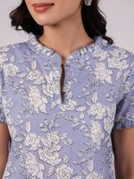Multi Floral Printed Cotton Night Suit for Kids - SanskrutiHomes 