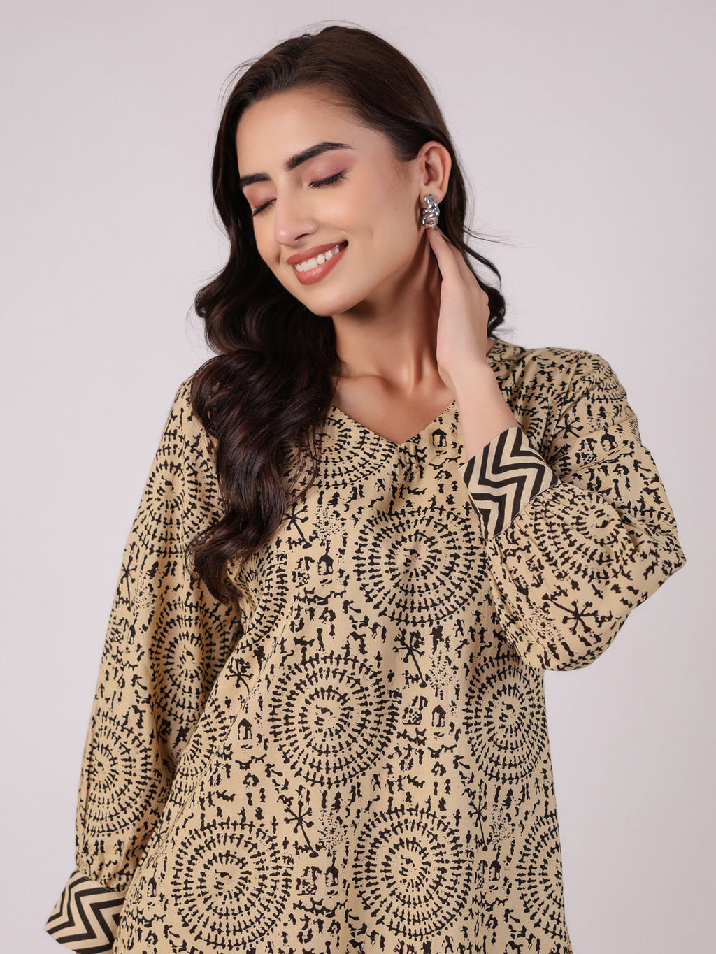 Women Printed Pure Cotton Co-Ords - SanskrutiHomes 