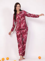 Yellow Floral Printed Cotton Night Suit for Kids - SanskrutiHomes 