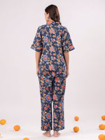 Multi Flower Printed Night Suit Set - SanskrutiHomes 