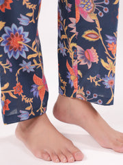 Multi Flower Printed Night Suit Set