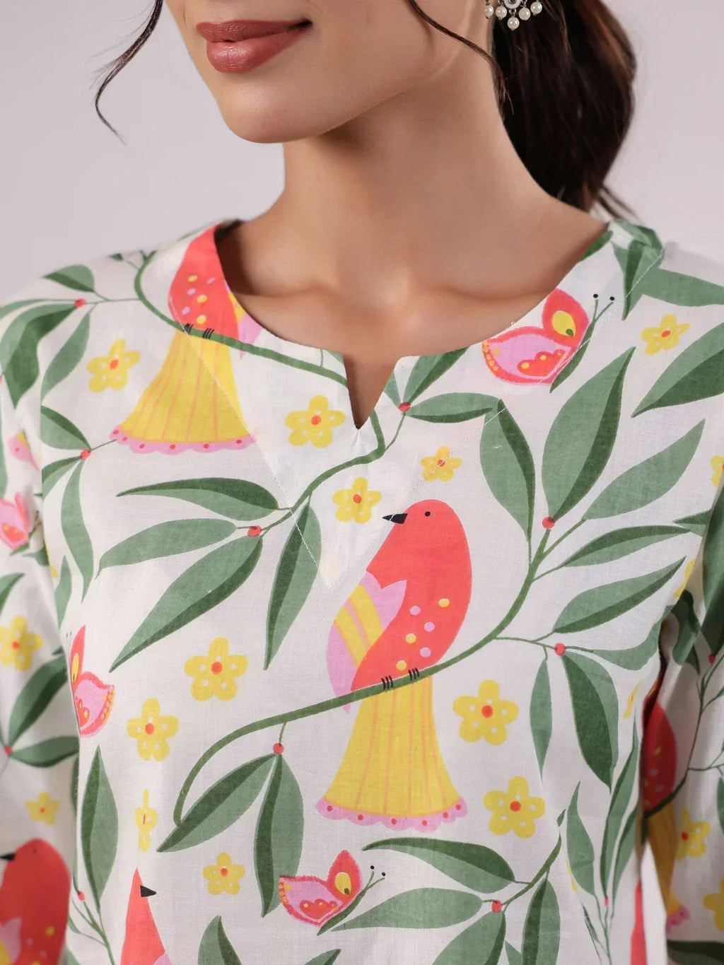 Multi Color Flower Printed Loungewear Set - SanskrutiHomes 