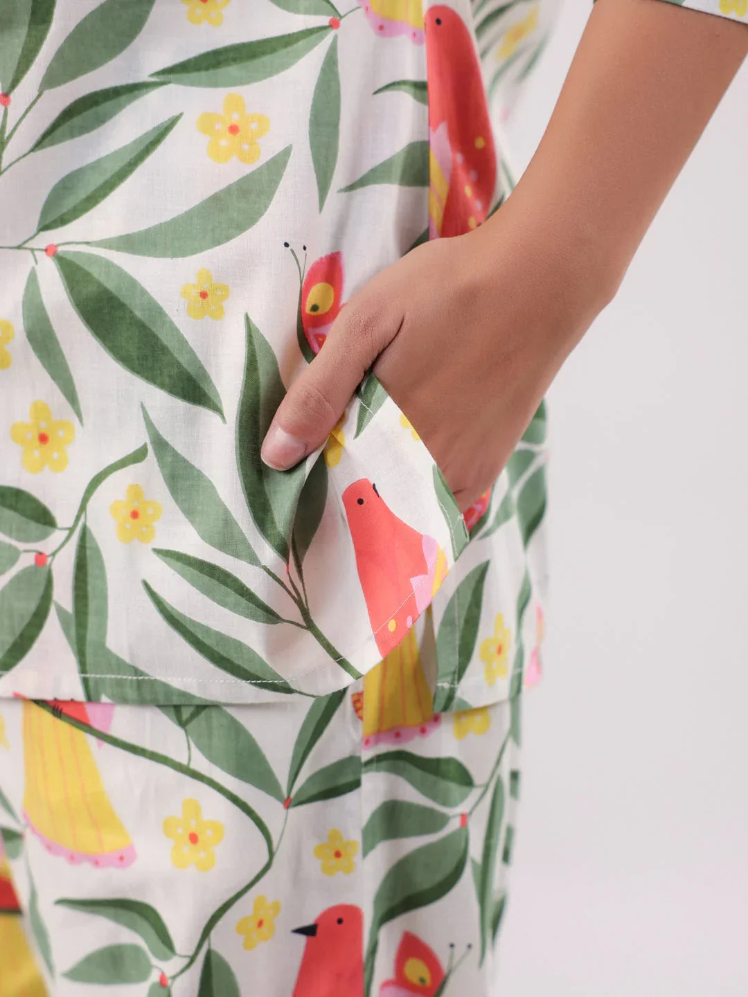 Multi Color Flower Printed Loungewear Set - SanskrutiHomes 