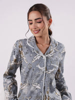 Animal Printed Night Suit Set for Women - SanskrutiHomes 