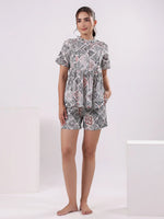 Cotton Printed Night Suit Set for Women - SanskrutiHomes 