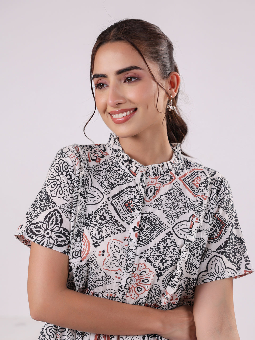 Cotton Printed Night Suit Set for Women - SanskrutiHomes 