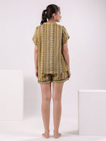 Cotton Stripted Printed Night Suit for Women - SanskrutiHomes 