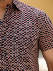 Men's Pure Cotton Black Casual Shirt - SanskrutiHomes 
