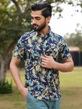 Men's Floral Print Pure Viscose Rayon Multi Colour Casual Shirt - SanskrutiHomes 