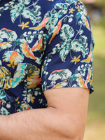Men's Floral Print Pure Viscose Rayon Multi Colour Casual Shirt - SanskrutiHomes 
