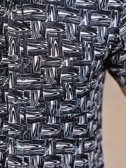 Men's Pure Cotton Black Casual Shirt - SanskrutiHomes 