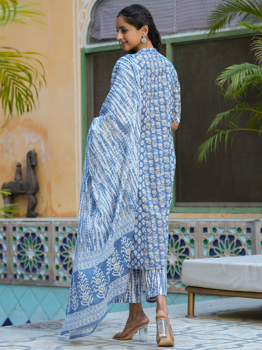 Women Pure Cotton 3pcs Kurta Set