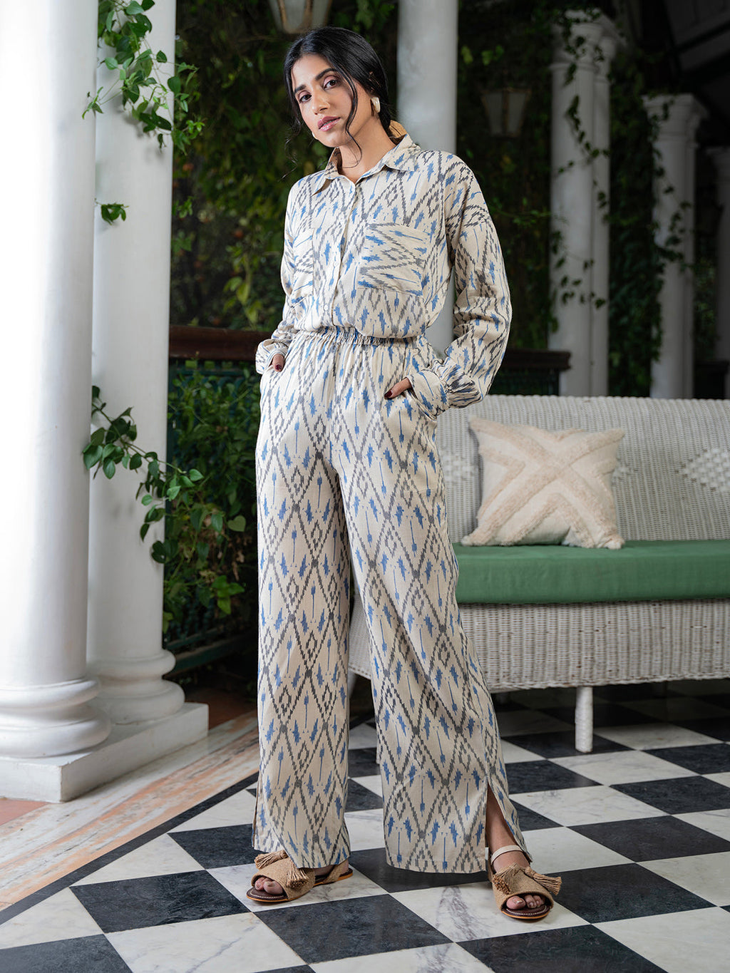 IKHAT PRINT  Cotton Co-Ord Set