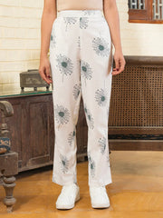 Pintuck white Cotton Co-Ord Set - SanskrutiHomes 