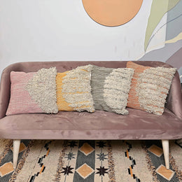 100% Cotton handmade Multi-color Cushion Covers.(Set of 4 ) - SanskrutiHomes 