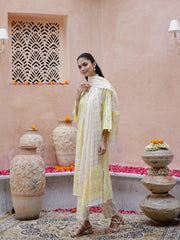 Flower Printed Cotton Kurta Set For Women