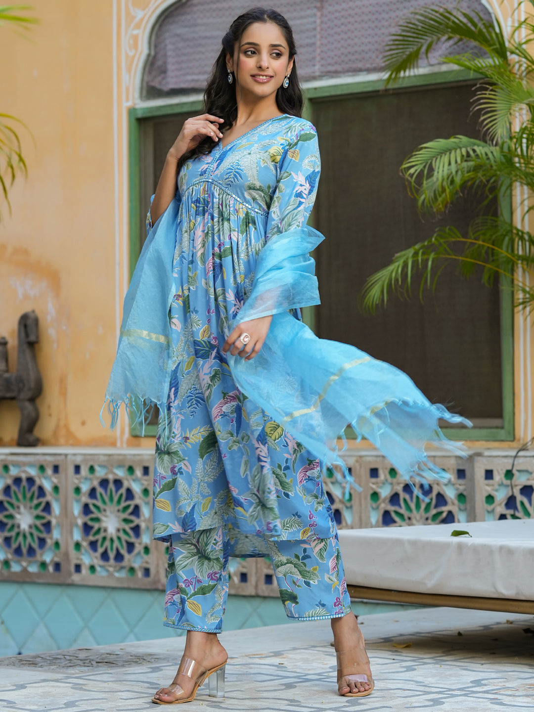 Women Russian Silk 3pcs Kurta Set