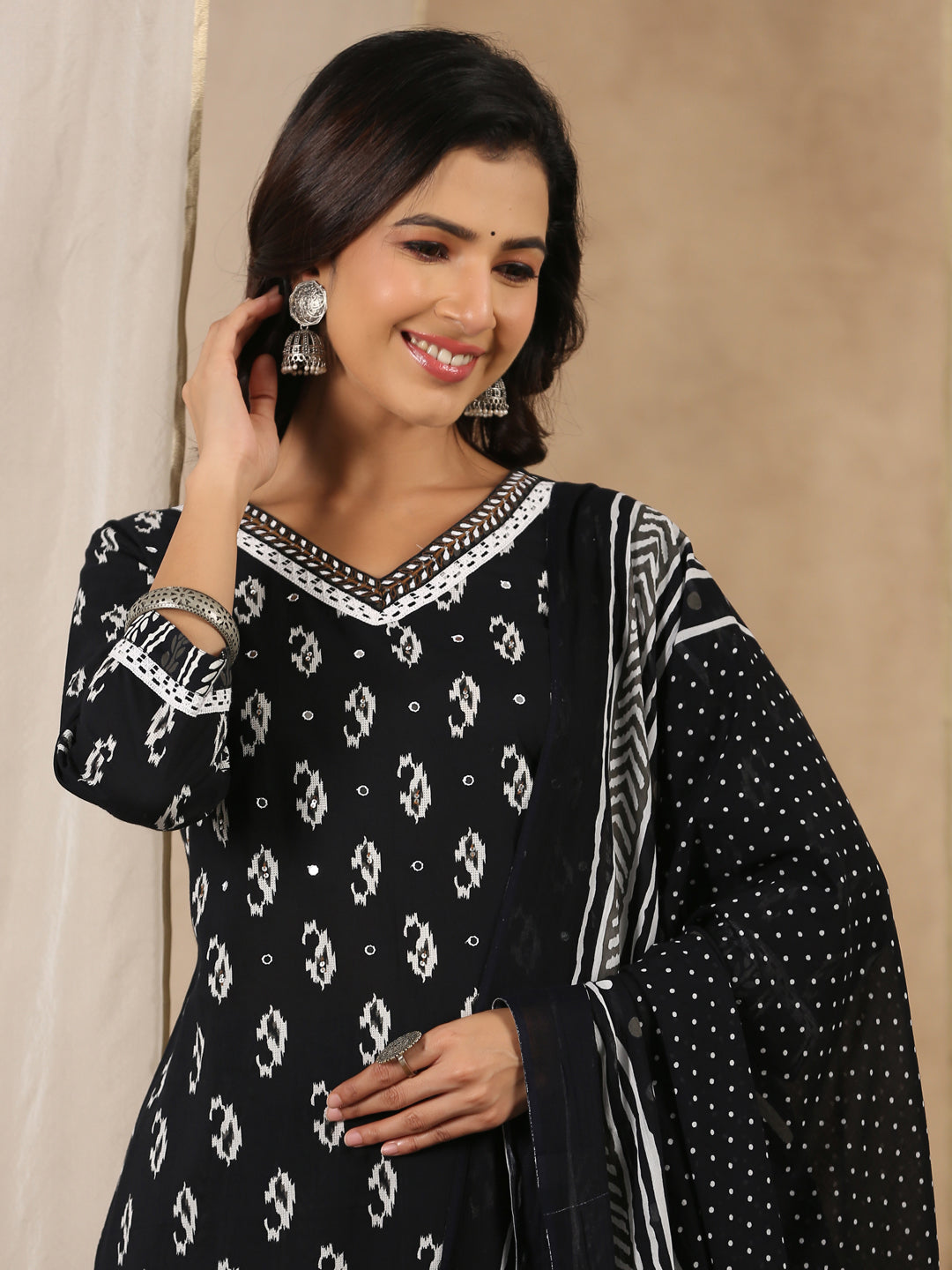 Women Pure Cotton 3 Pcs Kurta Set