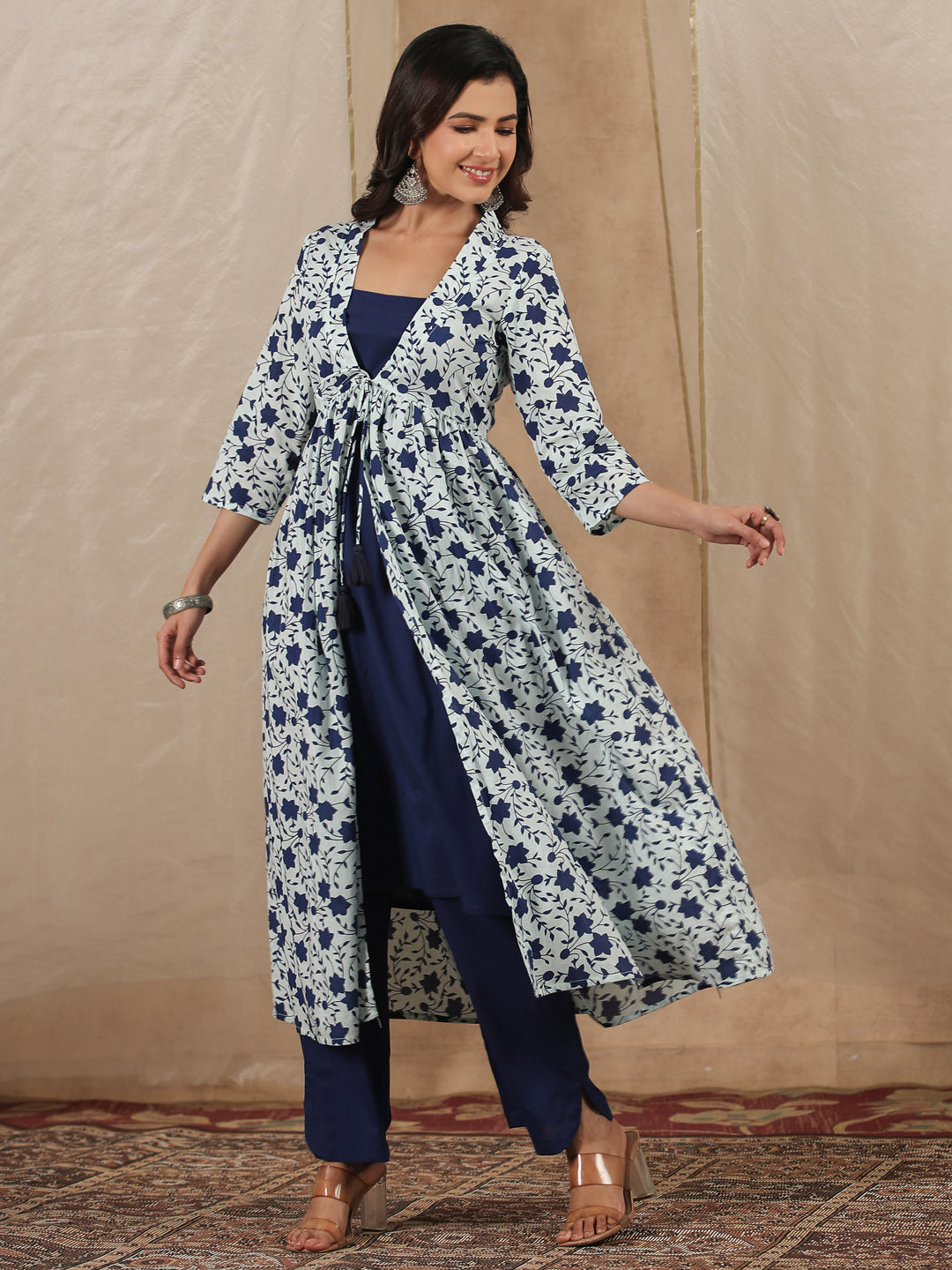 Women Pure Cotton 3 Pcs Kurta Set