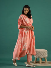 Floral Printed Cotton Kaftan Coord Set Women