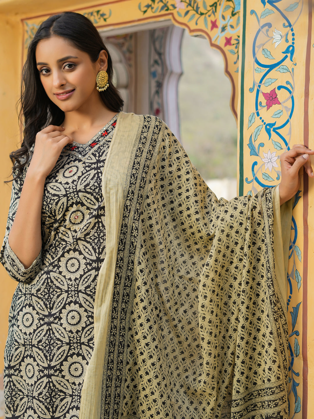 Women Pure Cotton 3pcs Kurta Set