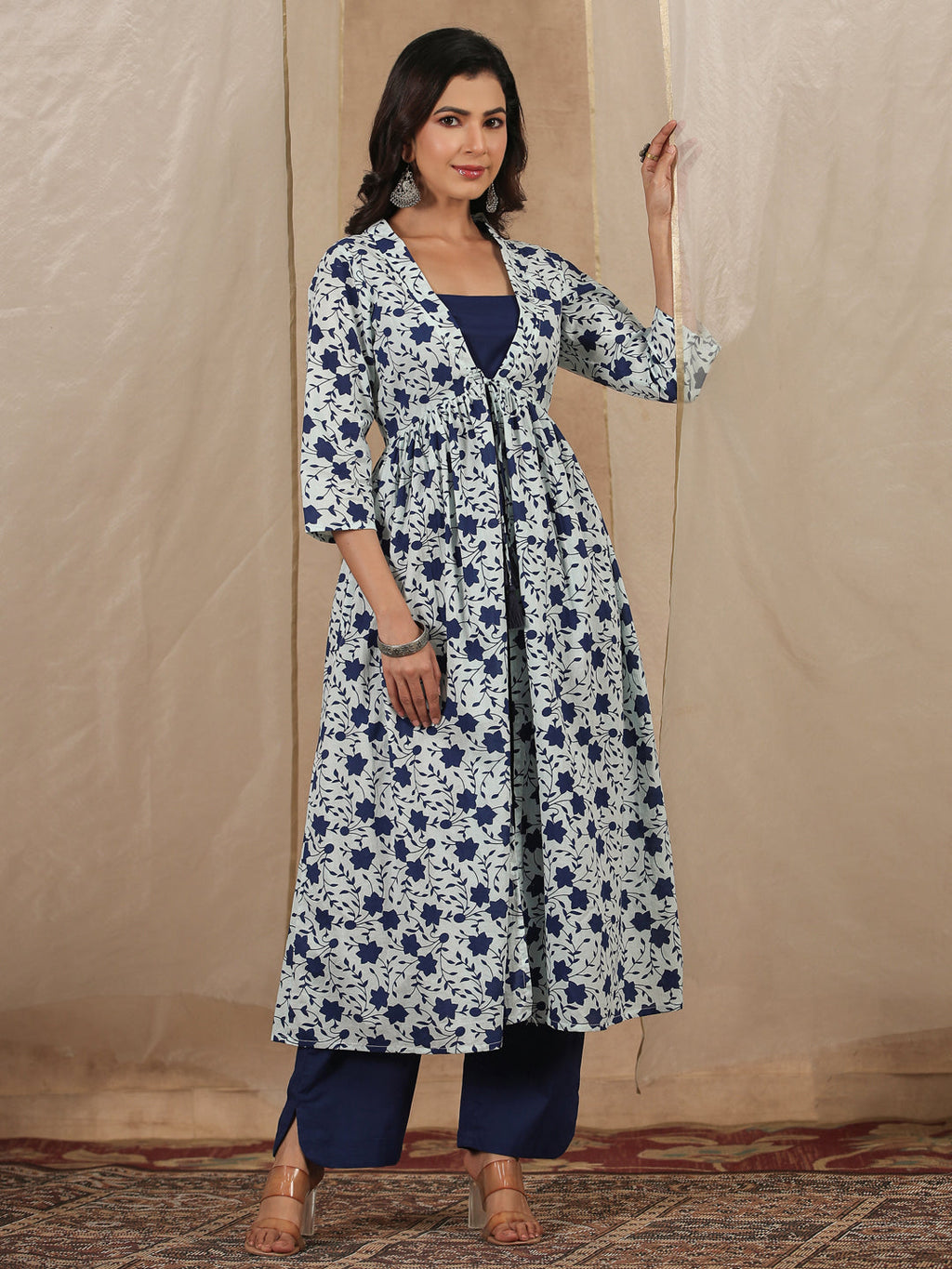 Women Pure Cotton 3 Pcs Kurta Set