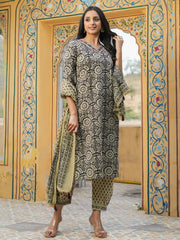 Women Pure Cotton 3pcs Kurta Set