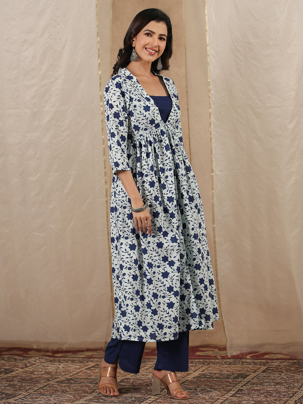 Women Pure Cotton 3 Pcs Kurta Set