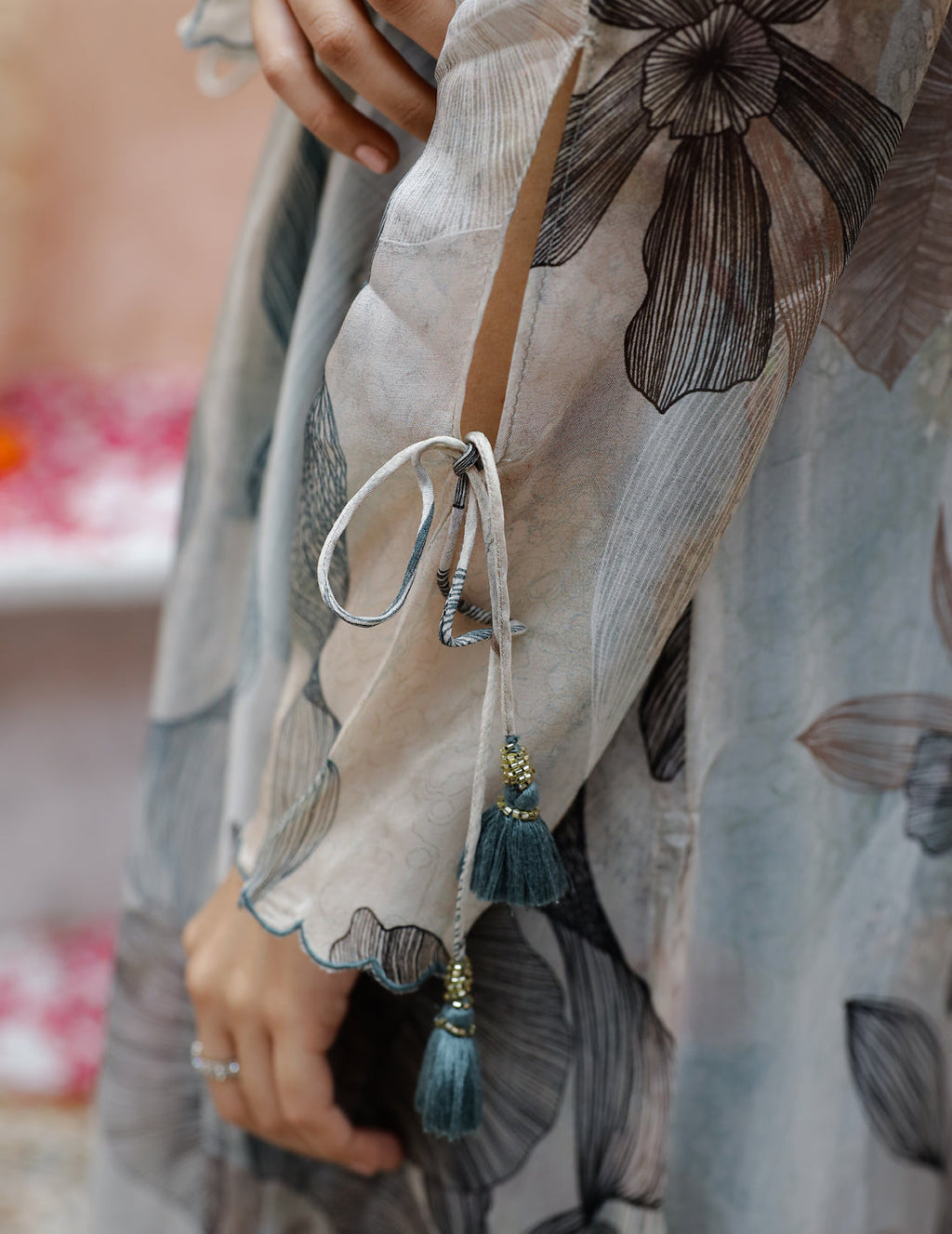 Green Floral Printed Sweetheart Neck Kurta Set For Women