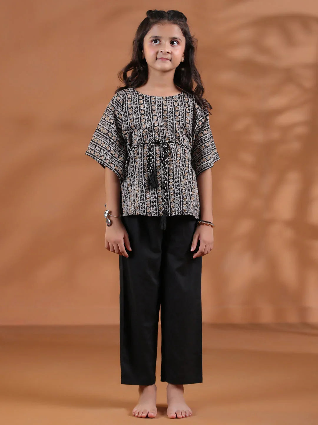 Cotton Black Top and Trouser for Kids - SanskrutiHomes 