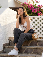 Charcoal High Waisted Lounge Pant for Women