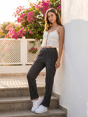 Charcoal High Waisted Lounge Pant for Women